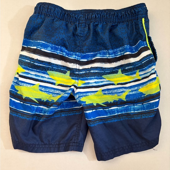 ZeroXposur Kids' Navy and Yellow Shark Swim Trunks - Picture 2 of 3